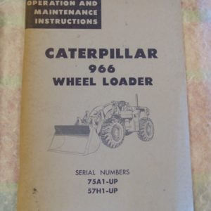 Caterpillar 966 Wheel Loader Operator and Maintenance Manual 75A1 57H1