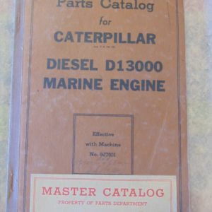 Caterpillar Diesel D13000 Marine Engine Parts Manual 9J7501