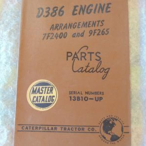 Caterpillar D386 Engine Parts Manual 13B10 Arr 7F2400 9F265