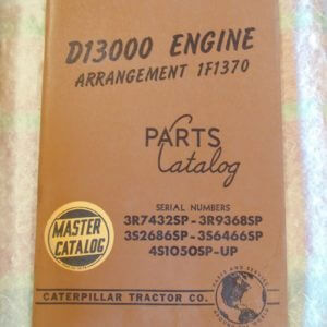 Caterpillar D13000 Engine Parts Manual 3R7632SP 3S2686SP 4S10505SP