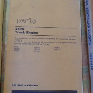 Caterpillar 3406 Truck Engine Parts Manual 92U14043 to 92U29990 IH