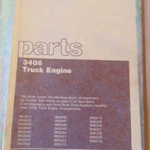 Caterpillar 3406 Truck Engine Parts Manual 92U14043 to 92U29990 Paccar