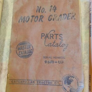 Caterpillar 14 Motor Grader Parts Manual 96F1