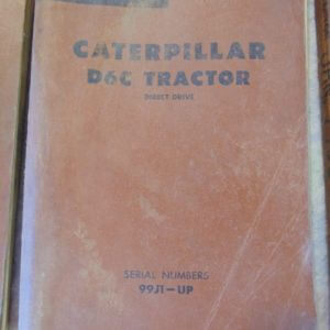 Caterpillar D6C Tractor Direct Drive Parts Manual 99J1