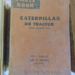 Caterpillar D8 Tractor Parts Manual 15A1 to 15A1672
