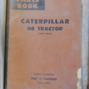 Caterpillar D8 Tractor Direct Drive Parts Manual 14A1 to 14A3860