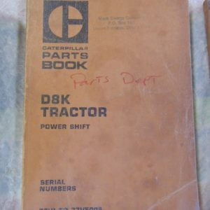 Caterpillar D8K Tractor Power Shift Parts Manual 77V1 to 77V5005