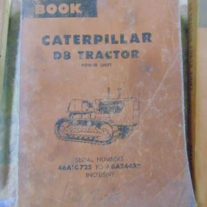 Caterpillar D8 Tractor Power Shift Parts Manual 46A10725 to 46A24432