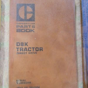 Caterpillar D8K Tractor Direct Drive Parts Manual 76V1 to 76V504
