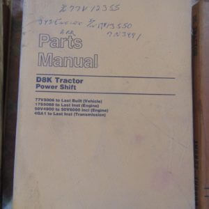 Caterpillar D8K Tractor Power Shift Parts Manual 77V5006