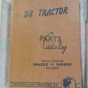 Caterpillar D8 Tractor Parts Manual 1H6852 to 1H9999
