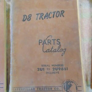Caterpillar D8 Tractor Parts Manual 2U1 to 2U9661