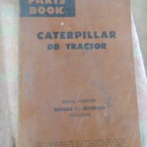 Caterpillar D8 Tractor Parts Manual 2U9662 to 2U15000