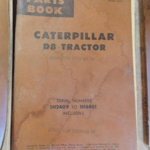 Caterpillar D8 Tractor Parts Manual 1H2409 to 1H6851