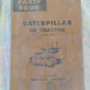 Caterpillar D8 Tractor Power Shift Parts Manual 46A3044 to 46A10724