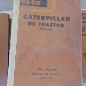 Caterpillar D9 Tractor Power Shift Parts Manual 66A3266 to 66A9417
