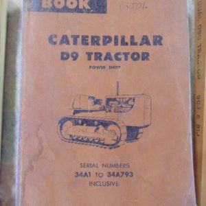 Caterpillar D9 Tractor Power Shift Parts Manual 34A1 to 34A793