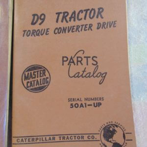 Caterpillar D9 Tractor Torque Converter Drive Parts Manual 50A1