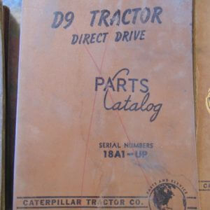 Caterpillar D9 Tractor Direct Drive Parts Manual 18A1