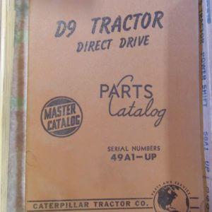 Caterpillar D9 Tractor Direct Drive Parts Manual 49A1