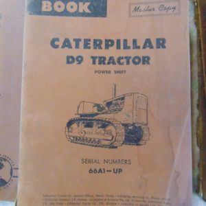 Caterpillar D9 Tractor Power Shift Parts Manual 66A1