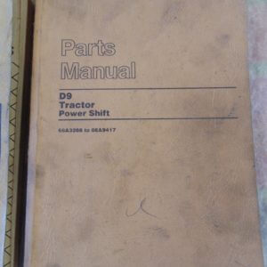 Caterpillar D9 Tractor Power Shift Parts Manual 66A3266 to 66A9417