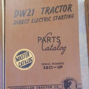 Caterpillar DW21 Tractor Direct Electric Starting Parts Manual 58C1