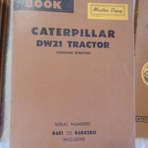Caterpillar DW21 Tractor Gas Starting Parts Manual 86E1 to 86E4280