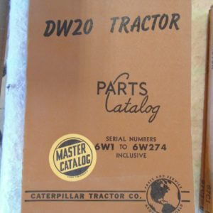 Caterpillar DW20 Tractor Parts Manual 6W1 to 6W274