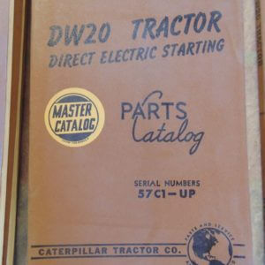 Caterpillar DW20 Tractor Direct Electric Start Parts Manual 57C1