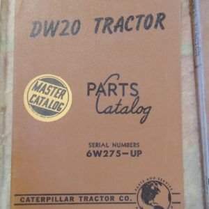 Caterpillar DW20 Tractor Parts Manual 6W275