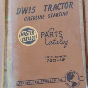 Caterpillar DW15 Tractor Parts Manual 70C1