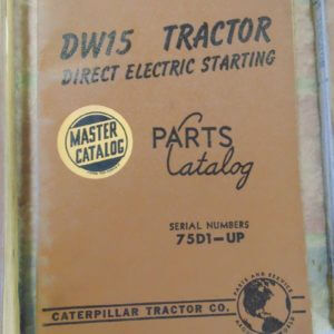 Caterpillar DW15 Tractor Direct Electric Starting Parts Manual 75D1