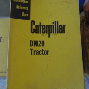 Caterpillar DW20 Tractor Serviceman's Reference Book