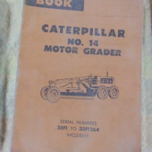 Caterpillar 14 Motor Grader Parts Manual 35F1 to 35F1264