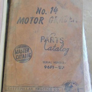 Caterpillar 14 Motor Grader Parts Manual 96F1