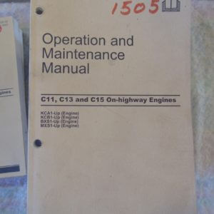 Caterpillar C11 C13 C15 Highway Engines Operator and Maintenance KCA1 KCB1 BXS1 MSX1