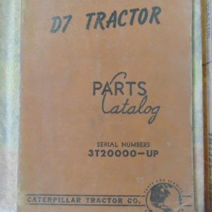 Caterpillar D7 Tractor Parts Manual 3T20000
