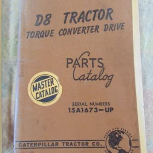 Caterpillar D8 Tractor Torque Converter Drive Parts Manual 15A1673
