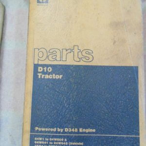 Caterpillar D10 Tractor Parts Manual 84W1 to 84W609 84W641 to 84W645