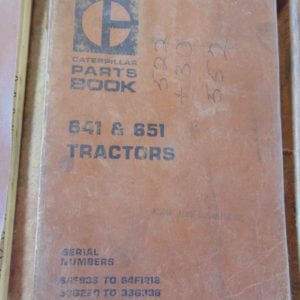Caterpillar 641 651 Tractors Parts Manual 64F938 to 64G1218 33G280 33G336