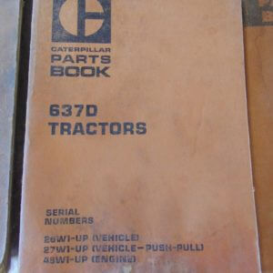 Caterpillar 637D Tractors Parts Manual 26W1 27W1