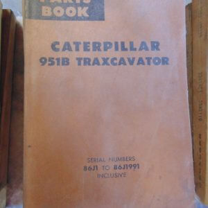 Caterpillar 951B Traxcavator Parts Manual 86J to 86J1991