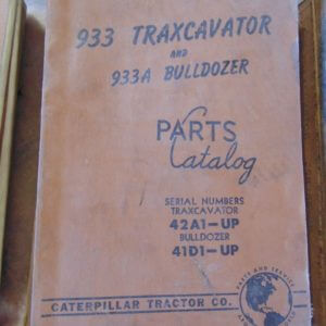 Caterpillar 933 Traxcavator 933A Bulldozer Parts Manual 42A1 41D1