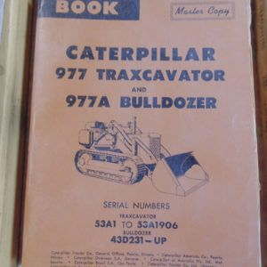 Caterpillar 977 Traxcavator 977A Bulldozer Parts Manual 53A1 to 53A1906 43P231