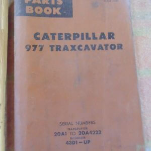 Caterpillar 977 Traxcavator Bulldozer Parts Manual 20A1 to 20A4222 43D1