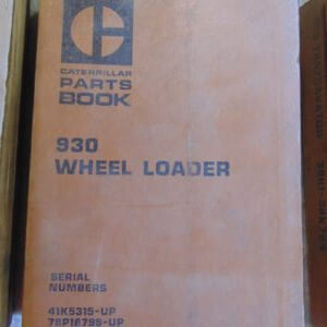 Caterpillar 930 Wheel Loader Parts Manual 41K5315 78P8799