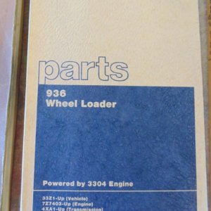 Caterpillar 936 Wheel Loader Parts Manual 33Z1+
