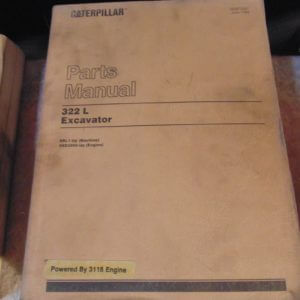 Caterpillar 322 L Excavator Parts Manual 9RL1