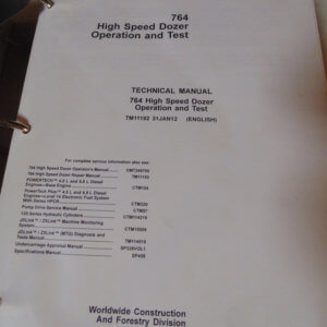 John Deere 764 High Speed Dozer Service Repair Technical Manual